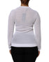 Dolce & Gabbana White Round Neck Long Sleeves Pullover Top
